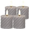 LED Kerzen mit Timerfunktion | Stumpenkerzen Grau | LED Kerze mit Timer | Stumpenkerzen Set 4er | LED Stumpenkerzen mit Timer | Gedrehte Kerzen | Deko Kerzen Grau | LED Kerze flackernde Flamme
