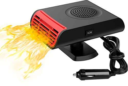 kilomon Portable Defroster Demister,Innenraumheizung,12V 150W Heizlüfter Demister Ventilator Standheizung Auto 360 ° verstellbarem Demister Ventilator Standheizung