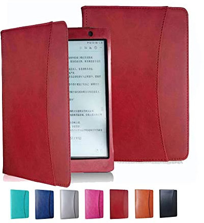 Étui pour liseuse Kobo Aura One 7,8 N709 – Étui fin et léger en cuir PU avec mise en veille/réveil automatique pour liseuse Kobo Aura One 7,8 N709 (rouge)