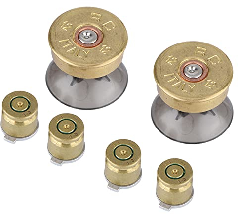 Poignées de Manette Ps4 Boutons Ps4 Alliage D'aluminium doré 6 Pièces Boutons de Balle en Métal doré Kit de Mod de Manette pour Contrôleur Ps4
