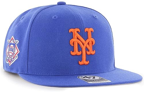 47 MLB Sure Shot Captain Hat Adjustable Structured 6-Panel Snapback Hat Cap, Adult One Size Fits All