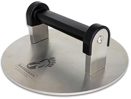 Sasquash Bigfoot Burger Smasher - Huge 8 Inch 3+ Pound Smash Burger Press