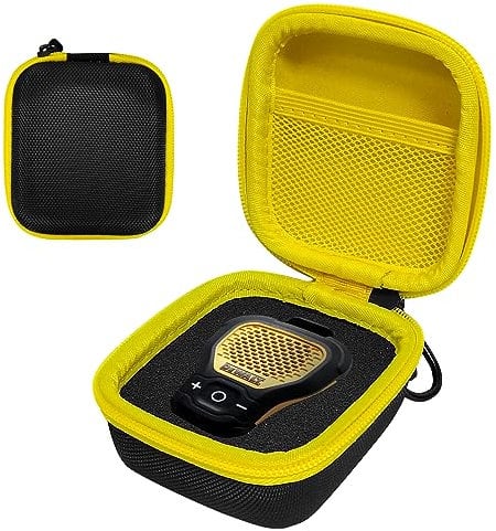 CAIOVSE EVA Hard Case for DEWALT Wearable Bluetooth Speaker, Magnetic Clip-On DEWALT Mini-Speaker Case Fit for DEWALT Speaker Travel Protective Carrying Storage Bag (Only Box)