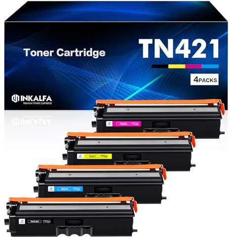 4er-Pack TN421 TN423 Kompatibel TN-421 Toner für Brother MFC L8690CDW MFC-L8690CDW HL-L8360CDW HL-L8260CDW DCP-L8410CDW MFC-L8900CDW TN-421BK TN-421C TN-421M TN-421Y (Schwarz Cyan Gelb Magenta)