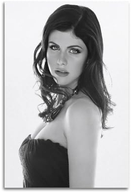 VZRSQZK Poster mit Schauspielerin Alexandra Daddario, dekoratives Gemälde, Leinwand, Wandposter und Kunstdruck, modernes Familienschlafzimmer-Dekor-Poster, 20 x 30 cm
