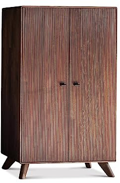 moebel-eins Jakarta Highboard I, Material Massivholz, Kernbuche Tabak geölt