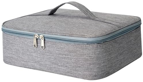 Generic Insulated Casserole Carrier Hot or Cold Insulated Food Carrier with Aluminum Film Lining and Sturdy Handle Food Warmer Bag for Work Potluck Parties Picnic Cookout