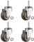 Schwerlast Lenkrollen, 4er Pack Möbelrollen, Lenkrollen Mit Bremse, Transport Rollen Mit M6x15mm Bolzen, Strandkorbrolle, Trolley-rollen,4nobrakes-32mm/1.25in