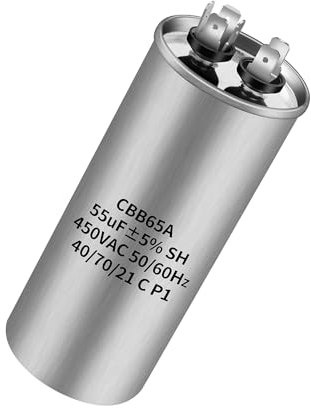 CBB65 450V AC 55uf 50/60HZ,Condensateur pour climatiseur,Condensateur de démarrage de compresseur,Condensateur rond