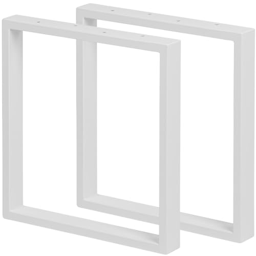 PROVENEDI - 2X Tisch-KUFEN weiß | Tisch-Gestell 40x43 cm | Einfache Montage | Tisch-Beine aus Metall in Industrial Matt | Ideal für DIY-Projekte wie Couchtisch, Beistelltisch