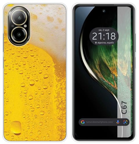 Étui en Silicone Tumundo pour Smartphone Realme C67 4G Design Beer Drawings