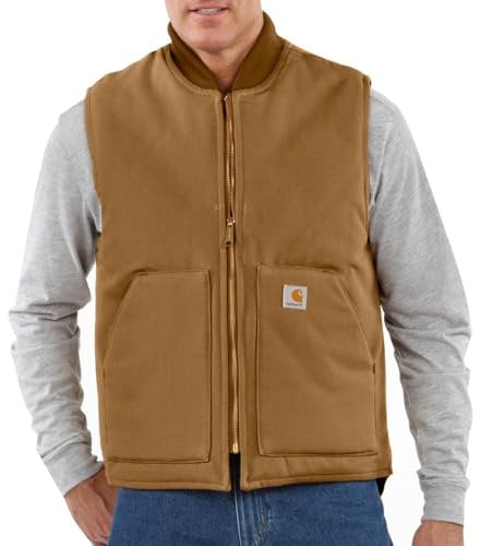 Carhartt V01 INSULATED RIB COLLAR VEST, Gilet, Uomo, brown, S