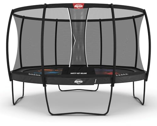 BERG Champion Regular Trampolin | Gartentrampolin mit Sicherheitsnetz Deluxe & XL | AirFlow Pro Sprungtuch | TwinSpring V-Federn | Stabiler Rahmen