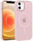 FNTCASE for iPhone 13 Mini Case: iPhone 12 Mini Magnetic Matte Military Grade Drop Protection Translucent Cell Phone Cover - Slim Rugged Durable Shockproof Bumper Case (Pink/5.4 Inch)