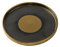 KNUFENG Black Ceramic Dinner Plate, Gold Stroke Design, Tableware for Salad Steak Pasta, Flat Plate, Wedding Party and Home Use, Multiple Sizes, Stackable(Size:25.3 * 25.4 * 2CM,Color:Black)