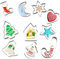 Moldes galletas navidad, 10pcs cortadores de galletas navideños, sellos de galletas de navidad, molde para hornear de acero inoxidable de figuras diferentes, para chocolate repostería