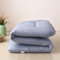 Japanische Boden-Camping-Matratze, doppelt, faltbar, aufrollbar, Futonbett (grau, 100 x 200 cm)