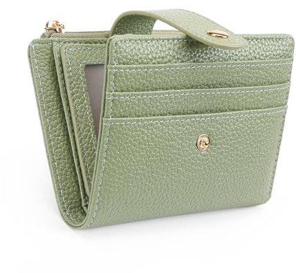 GOIACII Portafoglio Donna Piccolo in Pelle, RFID Blocco Portamonete Donna Sottile Porta Carte di Credito con 9 Scomparti per Carte e 3 Finestra di Identificazione