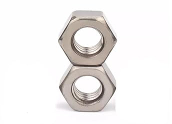 jiuxinyun 1–10 Stück Sechskantmuttern aus reinem Titan, Muttern aus Titanlegierung, M3, M4, M5, M6, M8, M10, M12, M14, M16, M18, M20(2pcs M16)