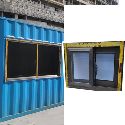 Elitix Window Concession Stand House Window with Glass & Screens, Camper Van Roof Window Replacement, Chicken Coop Windows Covering for Vent Lighting(50x50cm(19.5x19.56inch))