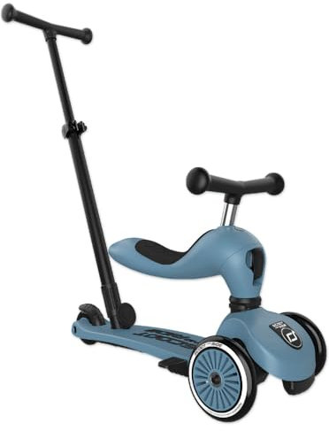 Highwaykick 1 Push and GO - Lauflernhilfe und Kickboard Farbe Steel