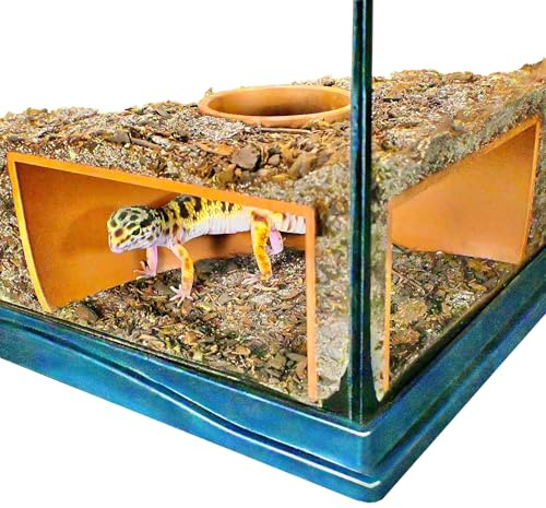 Reptile Corner Underground Cave Viewing Hide | Hognose Snake, Corn Snake & Leopard Gecko Hideout Reptile Habitat Tank Enrichment | Decor Decoration Accessories Supplies Toys Ornaments