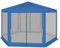 QIUYMGFG Garage carport Tonnelle de Jardin extérieure avec moustiquaire 3,8 x 3,3 m Pergola hexagonale d'extérieur Tente de fête Parois latérales en Maille Abris de Voiture