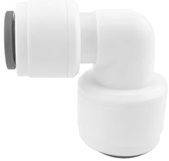 Qrity 1 Pièces Filtre à Eau Raccords Rapides, Adaptateur de Connecteur de Tuyau, 1/4 à 5/16 Coude à Connexion Rapide, pour Purificateurs D'eau et Réfrigérateurs
