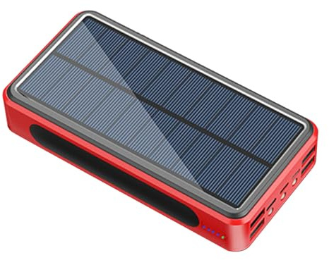 50000mAh Banco De Energía con Cargador Portátil | Cargador Solar Batería Externa 4 Puertos | Cargadors Solar Power Bank con Linternas LED | Ideal para Viajes Y Emergencias