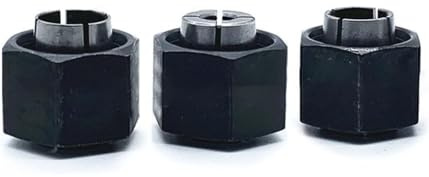 Hochleistungs Spannzange und Mutter Ersatz,Hochleistungs Spannzange Spannzangenfutter mechanische Ausrüstung für Bosch-Fräsen inkl DW618D/M kompatibel mit Schlüsselteilen (12 mm)