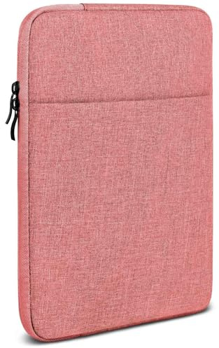 moex Tablet Hülle für Huawei MatePad Pro 12.2(2025) Tasche mit Reißverschluss und Fach für Zubehör, Nylon Stoff Sleeve weich Gepolstert, Schutzhülle Minimalistisch Dash Case, Rosa