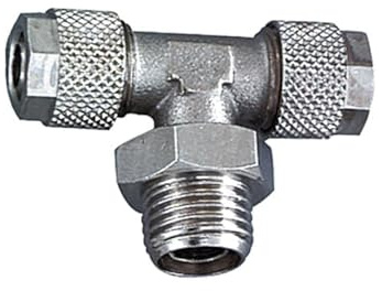 RIEGLER 110599-14.518-6 T-Einschraubverschraubung, drehbar, G 1/8 a., für Schlauch 6/4, 1Stk
