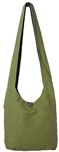 Vishes - Damen Herren Umhängetasche Stoff Schulterbeutel Schultertasche Baumwolle