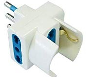 PRESA SPINA TRIPLO SCHUKO ADATTATORE 10A