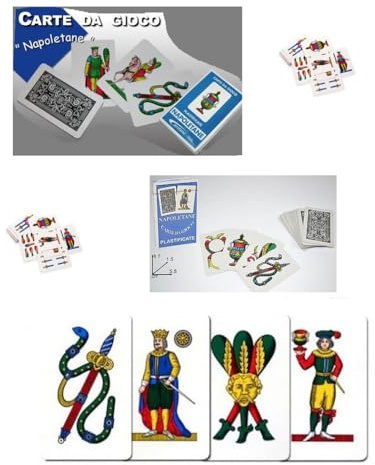 OISE ART STORE Trade Shop - Carte da Gioco Napoletane Mazzo 40 Carte da Tavolo Scopa Solitario Sette E Mezz