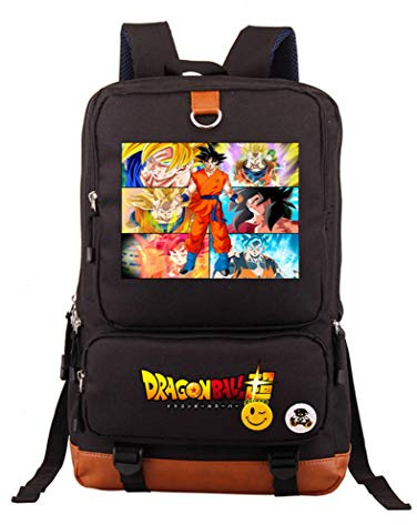 WANHONGYUE Dragon Ball Anime Sac de Livre Sac d'école Étudiants Backpack Sac à Dos pour Ordinateur Portable Noir /7