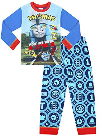 Schlafanzug: Thomas die kleine Lokomotive (Thomas The Tank Engine), für Jungen, von 1 bis 6 Jahren Gr. 5-6 Jahre, blau