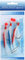 Mikado Hair Tube Rig 6/0 - Weiß-Rot-Blau, Paternoster für Dorsch, Pollack und Seelachs, DREI Haken 6/0, mit rot-weiß u. blau-weißen Schlauch