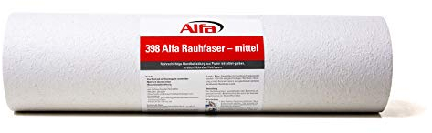 Alfa 1x Rauhfaser 32 Körnung mittel 0,53 m x 33,5 m Rauhfasertapete mehrschichtig mit Struktur-Holzfasern
