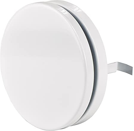 Steinberg14 Weiß Ø 100mm Zuluft Tellerventil Rund aus Metall inklusive Einbaurahmen mit Klemmfedern