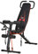 HOMCOM Hantelbank verstellbare Trainingsbank mit elastischer Seils Sit Up-Bank für Heimtraining 6 Stufen Rückenlehne-Gefälle Gewicht bis 150 kg Stahl Kunstleder Schwarz+Rot 145 x 49 x 48-127 cm