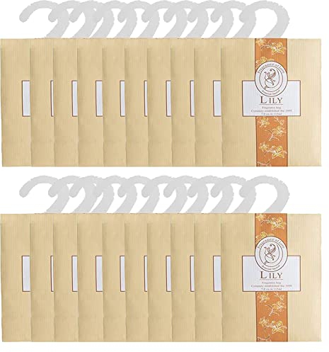 20 Stücke Aromatherapie, Lufterfrischer, Garderobe Lufterfrischer, Hanging Scent Tasche, Natürlichen Geruch Weihrauch für Sachet Closet, Sachets Knospen Tasche Duft, Duftsäckchen (Lilie), (XXB123)