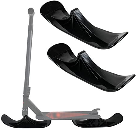 LJBOZ Schnee Ski Scooter, 2 in 1 Snow Ski Scooter, Praktisch Schnee Scooter Fiir Erwachsene, Schnee Ski Bike Zubehör für Skifahren im Freien, Schwarz, Universal(Size:1pair)