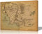 Mittelerde-Karte, Leinwandbild, 71,1 x 101,6 cm, mit Holzrahmen, leicht, fertig zum Aufhängen, Tolkien-Poster für Büro und Spielzimmer, Karte von Mittelerde, Fantasy-Geschenk für Fans