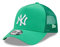 New Era New York Yankees MLB Tonal Mesh Green A-Frame Adjustable Trucker Cap - One-Size