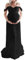 Robe Grossesse Shooting Photo DAY8 Robe Longue Sexy Bustier l'Été Femme Enceinte Pas Cher Robe de Soirée Mariage Grossesse Femme Élégant Robe Décontractée Maternité Vêtements Grossesse (L, Noir)