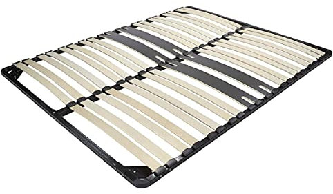 Mon Mobilier Design CAMA Sommier Ergonomique à Lattes avec Zone Lombaire renforcée 160X200 cm