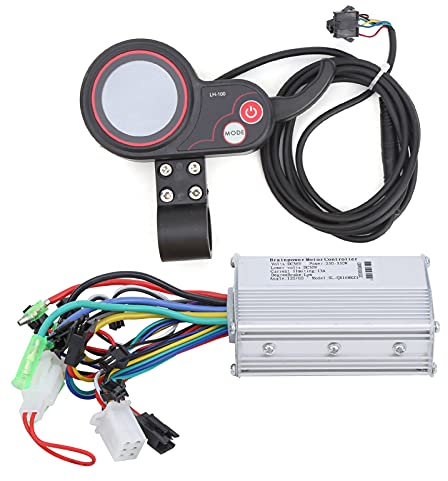 Kit Controller Motore 24V 36V 48V 60V 250W/350W, Controller Motore con Pannello di Controllo Display LCD con Interruttore per Scooter Bici Elettrica (Schermo a colori 36V 250/350W doppia modalità)