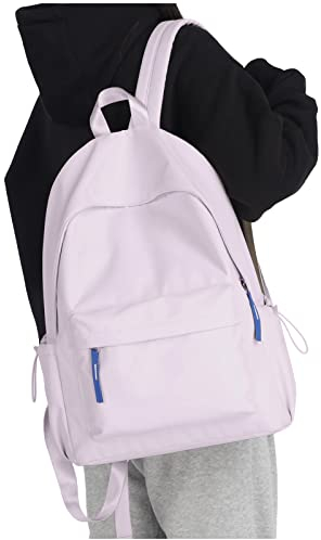 VGOCO Schulrucksack für Teenager, Mädchen, Schulbuchtasche, Schulrucksack für Jungen, Mittelschüler, Büchertasche, College-Rucksack, A4-lila, Large, Niedlich, College-Stil, leicht