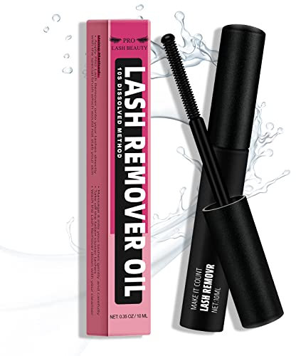 PRO Cluster Lash Glue Remover 10 ML Lash Remover DIY Eyelash Extension Remover Eye Makeup Cleanser, Easy Removal of Cluster Eyelashes Gentle Soothing Nourishing Self-Use Oil Texture 10ML